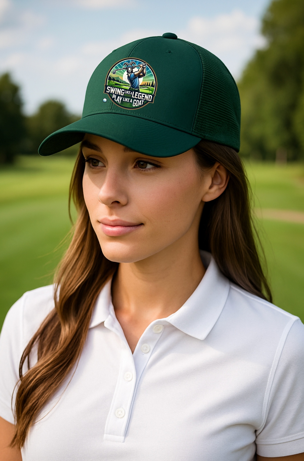 GOAT Cap on Woman