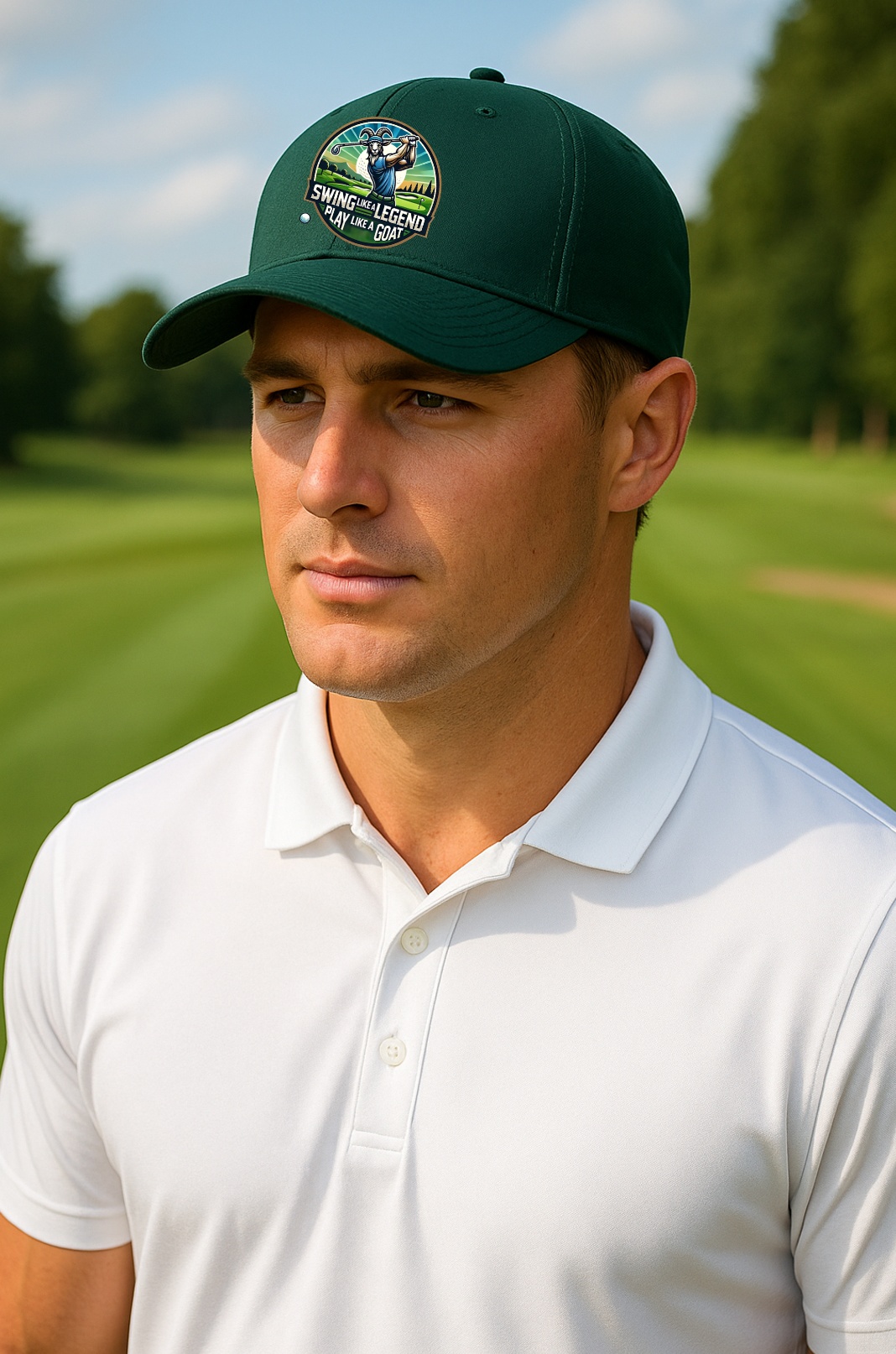 GOAT Cap on Man